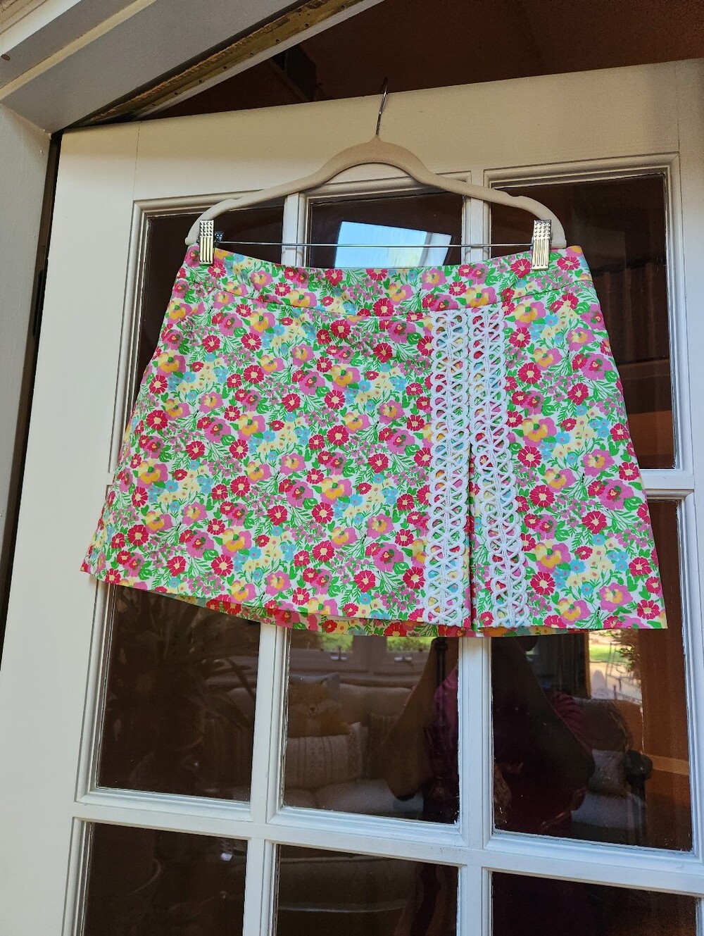 Lily Pulitzer Multi-Colored Floral Print Skort With Pockets; Size 12